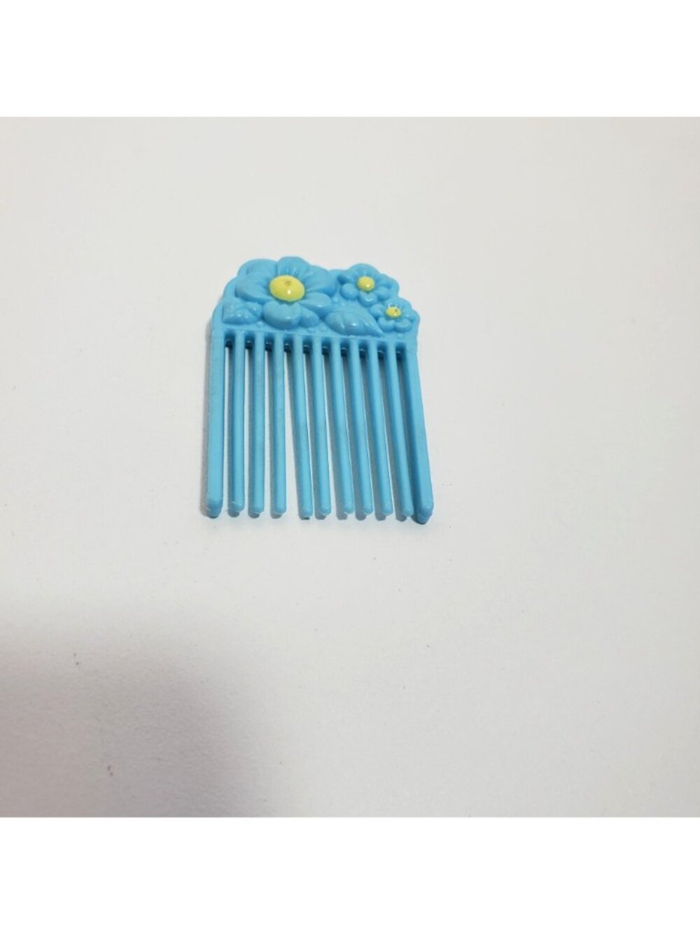 My Little Pony Lily Flutter Comb Pick G1 Blue Yellow Flowers Vintage 80s - Picture 7 of 7
